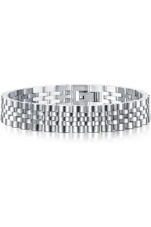 Karma Edelstahlarmband Armband Herren Edelstahl Silber 19,5 cm Armband modern Herrenarmband (Geschenk für Ihn), Metall Metallarmband Herrenschmuck - Verkäufer: Sanixa