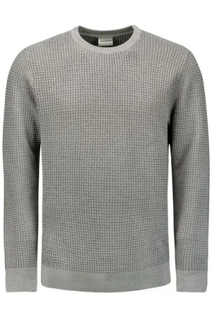 No Excess Strickpullover – Zweifarbiger Crewneck Sweater aus Waffel-Jacquard - Verkäufer: Schneider Fashion Store
