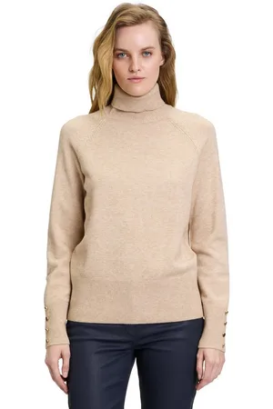 Betty Barclay Strickpullover Rollkragenpullover mit Knöpfen (1-tlg) Material