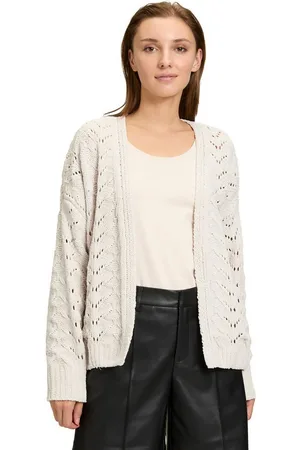 Cartoon Strickjacke Strick-Cardigan mit Rippbündchen (1-tlg) Ajourmuster