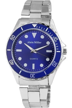 Alain Miller Quarzuhr AM0002 Herrenuhr mit Edelstahlarmband, Herrenuhr Edelstahl - Verkäufer: Shaghafi GmbH