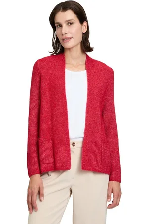 Betty Barclay Strickjacke Strick-Cardigan mit Strickdetails (1-tlg) Strick