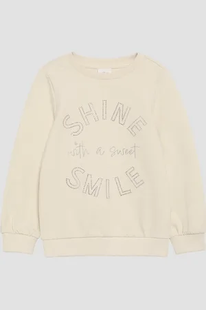 QS by s.Oliver Sweatshirt Wärmendes Sweatshirt mit Schmucksteinen Glitzer - Verkäufer: