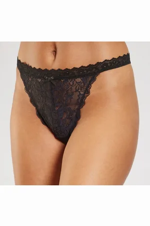 Petite Fleur Tanga-Ouvert rundherum aus floraler Spitze, Reizwäsche