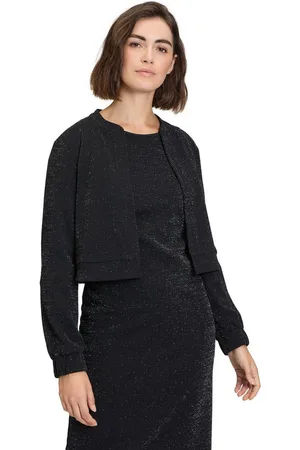 Betty Barclay Sweatjacke Casual-Jacke im Glitzer-Look Material