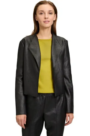 Cartoon Jackenblazer Blazer-Jacke mit offenem Saum Material