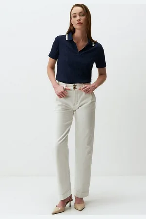 Jimmy Key Trachtenjeans Hohe Taille lockere Passform Jeans Hose - Verkäufer:
