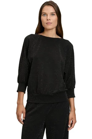 Betty Barclay 3/4-Arm-Shirt Oversize-Shirt im Glitzer-Look (1-tlg) Material