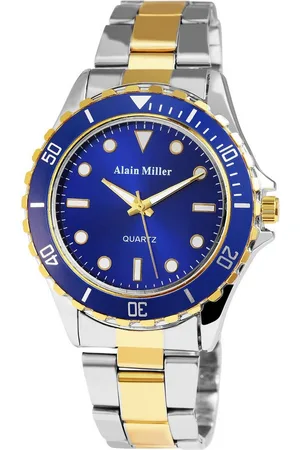 Alain Miller Quarzuhr AM0002 Herrenuhr mit Edelstahlarmband, Herrenuhr Edelstahl - Verkäufer: Shaghafi GmbH