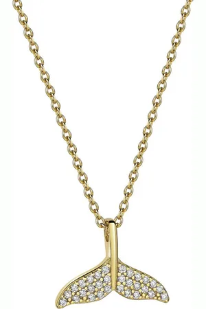 Firetti Kette mit Anhänger Schmuck Geschenk Silber 925 Halsschmuck Ankerkette Anhänger Walflosse, Made in Germany - mit Zirkonia (synth)