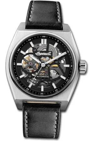 INGERSOLL 1892 Quarzuhr Herrenuhr Leder , (Analoguhr), Herrenuhr Lederarmband , eckiges Gehäuse, groß (ca. 43mm) - Verkäufer: Fit4Style Silberschmuck - IMPPAC
