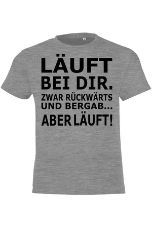 Youth Designz Print-Shirt Kinder T-Shirt "Läuft bei dir" Fun-Print Lustig Geschenk Statement mit witzigen Aufdruck für Jungen und Mädchen - Verkäufer: EmDa Trading GmbH