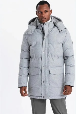 Ombre Clothing Winterjacke Warme lange Herren Parka Jacke mit Wolle - Verkäufer: