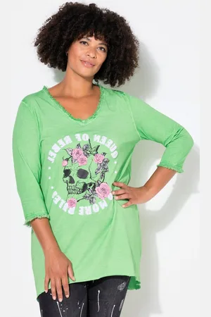 Angel of Style T-Shirt T-Shirt A-Linie Totenkopf-Motiv - Verkäufer: Popken Fashion Group