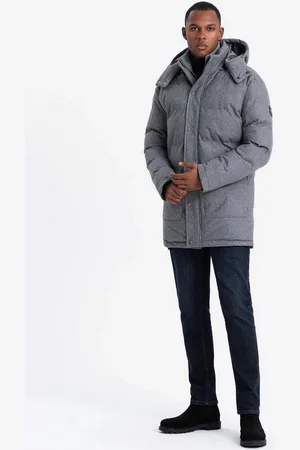 Ombre Clothing Winterjacke Warme lange Herren Parka Jacke mit Wolle - Verkäufer:
