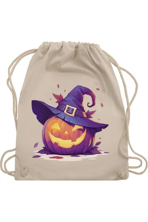 Shirtracer Turnbeutel Gruseliger Kürbis, Gruselig Hexenkürbis, Gruselkürbis, Spooky Kürbi, Halloween Beutel - Verkäufer: