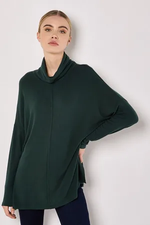 Apricot Rollkragenshirt Oversized Top, mit weitem Rollkagen - Verkäufer: