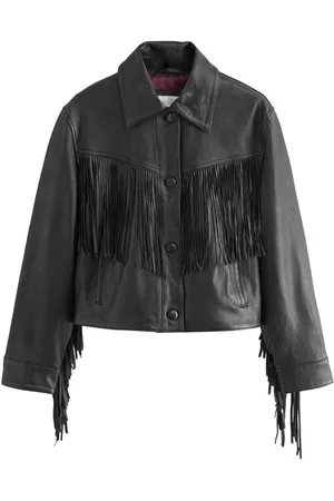 Next Lederjacke Premium Jacke aus echtem Leder mit Fransen (1-St) - Verkäufer: Germany GmbH