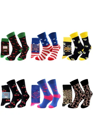 Chili Lifestyle Freizeitsocken Geschenksocken Set 6 Paar verschiedene Motive mit Spruchbanderole (Multipack, 6-Paar, 6 Motive) Weichbund ohne Gummidruck - Verkäufer: ChiliLifestyle