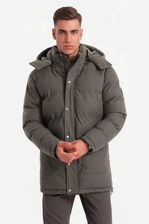 Ombre Clothing Winterjacke Warme lange Herren Parka Jacke mit Wolle - Verkäufer: