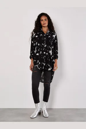 Apricot Longshirt Longshirt, mit Wolkendruck - Verkäufer: