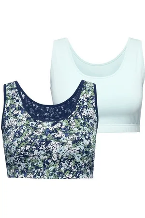 Ulla Popken Bustier Bustiers 2er-Pack bedruckt/uni Rundhalsausschnitt - Verkäufer: Popken Fashion Group