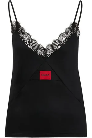 HUGO BOSS Spitzentop RED LABEL LACE_CAMI mit V-Ausschnitt