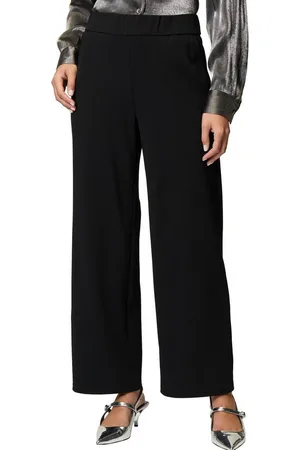 Zero Stoffhose Hose Wide Leg Gummibund 28 Inch Plain/ohne Details
