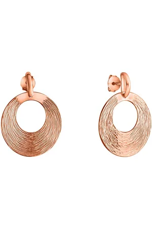 CELESTA Paar Ohrstecker Silber 925 rosé-vergoldet mit diamantierter Oberfläche