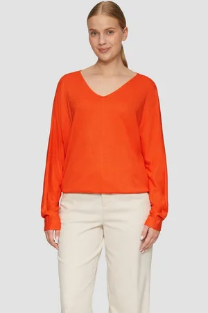 QS by s.Oliver Langarmshirt Langarmshirt mit Fledermausärmeln und breitem Bund - Verkäufer: