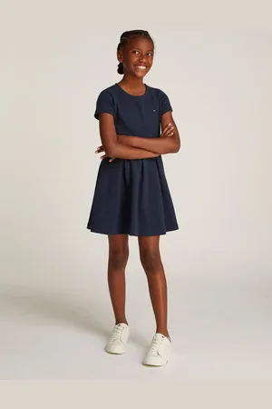 Tommy Hilfiger Skaterkleid OTTOMAN SKATER DRESS SS mit Logostickerei