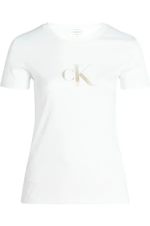 Calvin Klein T-Shirt PLUS GRADIENT CK SLIM TEE in großen Größen, Druck mit Farbverlauf