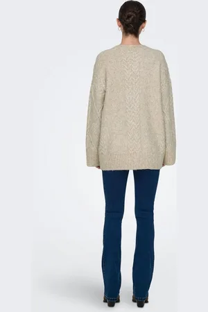 JACQUELINE DE YONG Strickpullover Pullover Knit Fit Langarm Strickpullover Rundhals JDYSILJA L/S LONG CABLE PULLOV. KNT NOOS - Verkäufer: ARIZONAS
