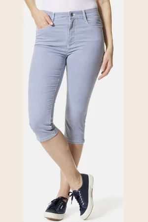 Stooker Women 7/8-Jeans Stripe Capri Skinny Fit Skinny Fit Casual Clean Wash Denim Jeans Magic Shape Effekt für Damen