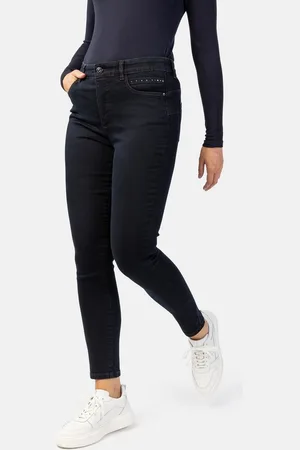 Stooker Women 5-Pocket-Jeans Rio Denim Studs Skinny Fit Skinny Fit Casual Clean Wash Denim Jeans Magic Shape Effekt für Damen