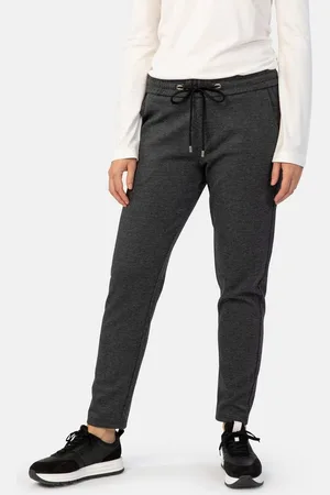 Stooker Women Jogg Pants Easy Fit Berlin Pepita Tapered Fit Casual Stretch Mit Gummibund für Damen