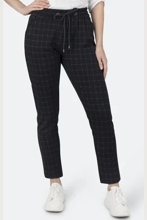 Stooker Women Jogg Pants Berlin Karo Easy Fit Tapered Fit Casual Twill Coloured Mit Gummibund für Damen