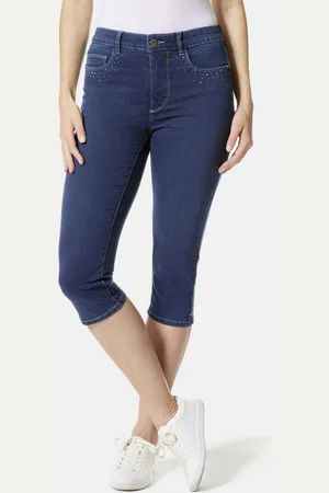 Stooker Women 7/8-Jeans Denim Capri Skinny Fit Skinny Fit Casual Clean Wash Denim Jeans Magic Shape Effekt für Damen