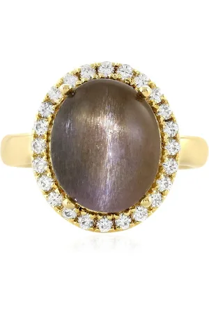 Cavill Silberring Indischer Katzenaugen-Sonnenstein Goldplattierter Silberring, 5,87ct (1-tlg) - Verkäufer: Juwelo Deutschland GmbH
