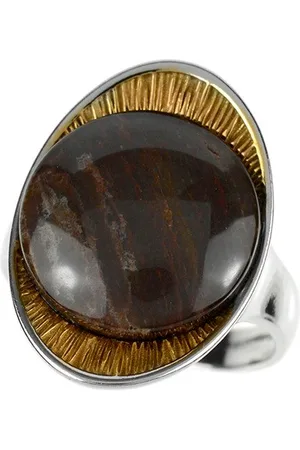 Cavill Silberring Polnisches versteinertes Holz 925 Silber Ring, 7,4ct (1-tlg) - Verkäufer: Juwelo Deutschland GmbH