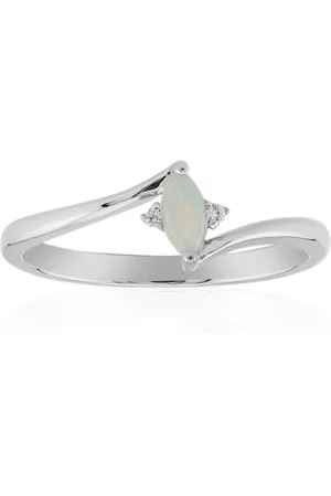 Cavill Silberring Australischer Weißer Opal & Zirkon Silber Ring, 0,089 ct (1-tlg) - Verkäufer: Juwelo Deutschland GmbH