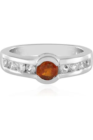 Cavill Silberring Tansanischer Orange Kyanit Platinbeschichteter Silberring, 1,22ct (1-tlg) - Verkäufer: Juwelo Deutschland GmbH
