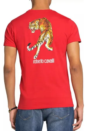 Roberto Cavalli T-Shirt Firenze Tiger Logo Print Slim Fit RC-Monogramm und Tiger-Print auf der Brust - Verkäufer: eldigo