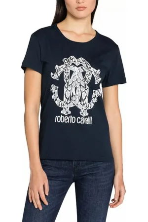 Roberto Cavalli T-Shirt Firenze RC Monogram Print Logo Slim Fir Scoop-Neck-Ausschnitt und Slim Fit für eine moderne Passform - Verkäufer: eldigo