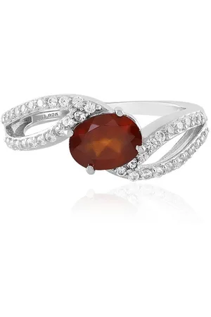 Cavill Silberring Indischer Hessonit-Granat Platinplattierter Silberring, 1,28ct (1-tlg) - Verkäufer: Juwelo Deutschland GmbH