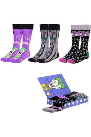 DC Comics Originals Socken Joker Batman (3-Paar) Geschenkset Gr. 38-45 - Verkäufer: Starkids Licensed Brands and more