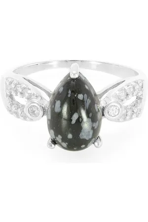 Cavill Silberring US Snowflake Obsidian Tropfen Silber Ring, 2,82ct (1-tlg) - Verkäufer: Juwelo Deutschland GmbH