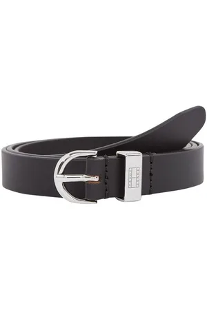 Tommy Hilfiger Ledergürtel TJW HERITAGE OVAL Einfachdornschnalle, Logodruck