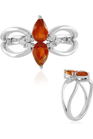 Cavill Silberring Raffinierter Orange Kyanit Silber Ring, Tansania 0,831ct (1-tlg) - Verkäufer: Juwelo Deutschland GmbH