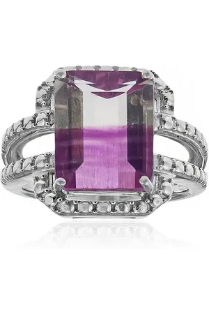 Cavill Silberring Mehrfarbiger Fluorit 925 Silber Oktagon Ring, China 4,76ct (1-tlg) - Verkäufer: Juwelo Deutschland GmbH